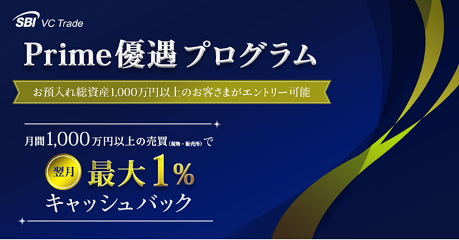 Prime優遇プログラム新設のお知らせ