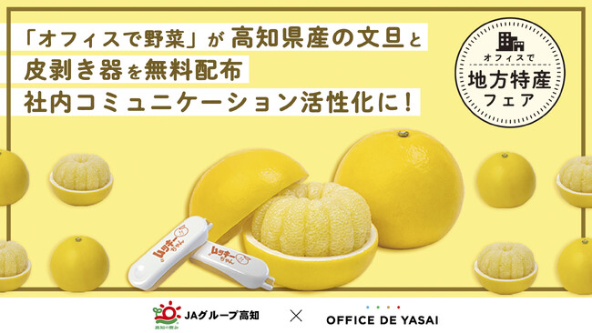 「オフィスで野菜」、地方特産品で社内のコミュニケーションを活性化高知県産の土佐文旦丸ごと1個と皮むき器“ムッキーちゃん”を無料配布