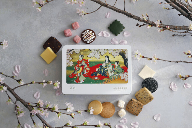 【ホテル雅叙園東京】春限定デザイン「クッキー缶・さくら」描かれた桜を愛でる、日本美のミュージアムホテルならではのお花見を。