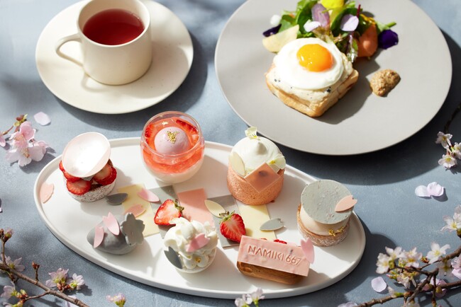 都心に佇む桜をイメージした桜色とグレーの色合いを楽しむモダンアフタヌーンティーが登場！桜と苺を使用したスイーツや、トリュフ風味のセイボリーを堪能「Tokyo Sakura Afternoon Tea」