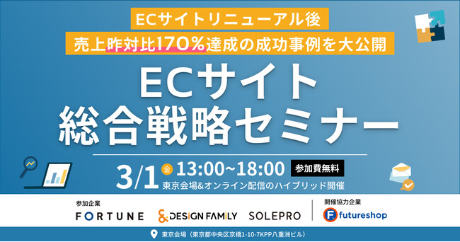 【EC運営担当者必見】1000サイト以上の制作実績・売上昨対比170％を達成したリニューアルのコツを各ジャンルのプロが伝授します