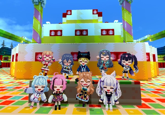 みんなで作るサンドボックスゲーム『テラビット』VTuberグループ「星めぐり学園」のゲーム内ポップアップストアがバレンタインデーの2月14日に登場！