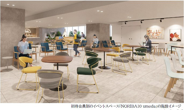さまざまな立場の「創る人々」に新たな価値創造の機会を提供する場所として招待会員制のイベントスペース「NORIBA 10 umeda」 を2月28日（水）に開設します