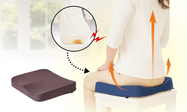 背筋ピン！骨盤の位置を安定させ、腰への負担を軽減するクッション