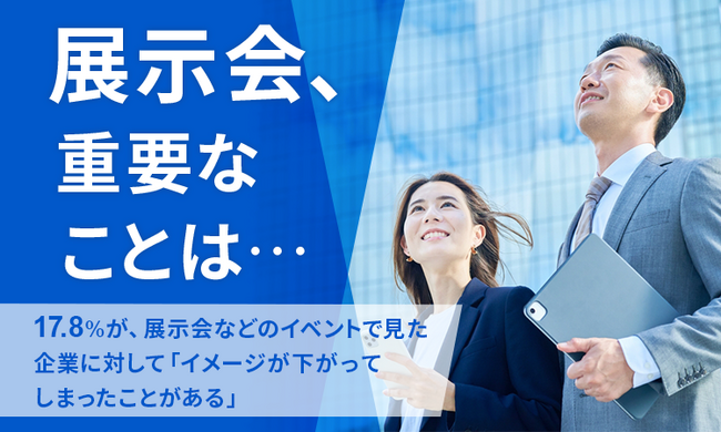 【展示会、重要なことは..？】17.8％が、展示会などのイベントで見た企業に対して「イメージが下がってしまったことがある」