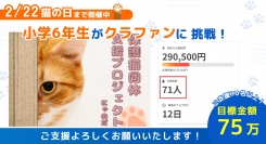【小6あいさんの挑戦】保護猫活動を継続的に支援するためのクラウドファンディング　2/22