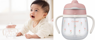 春にぴったりな大人可愛い赤ちゃん用マグ「ラクマグ はじめてストロー 240 Q」2024年3月中旬新発売