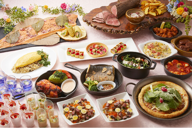 【ロイヤルパークホテル】春らしい彩り豊かなメニューが並ぶ「春らんまんディナーブッフェ」や春のスイーツを発売。