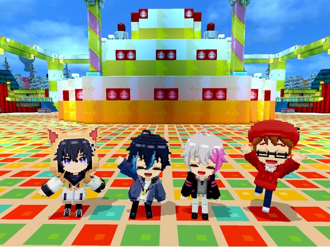 サンドボックスゲーム『テラビット』×「れじゆか」コラボ4人組のゲーム配信者グループ「れじゆか」のゲーム内ポップアップストアがバレンタインデーの2月14日に登場！