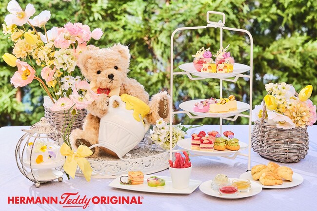 世界三大テディベア「ハーマンテディ」とのキュートなコラボレーション！“いちご”と“ハチミツ”で彩る、春色満開の“くま”スイーツ『HONEY SPRING いちごとハチミツのアフタヌーンティー』開催