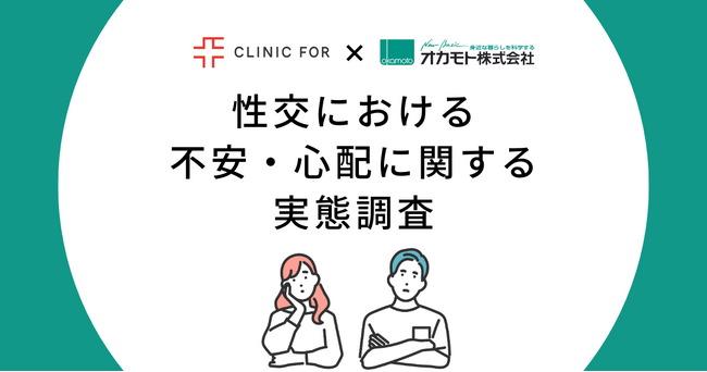 【クリニックフォア×オカモト、性交における不安・心配に関する実態を調査】性交時に不安や心配を感じたことがある女性は約8割　特に“避妊” “におい”に不安・心配を感じていることが判明