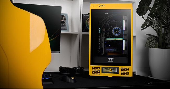 拡張性と冷却性能に優れたビビッドイエローのミニタワー型PCケース、Thermaltake社製「The Tower 200 Bumblebee」を発表