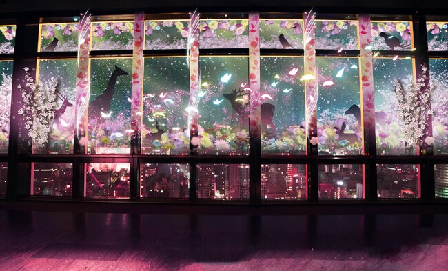 東京タワー×ネイキッド、春のマッピングショーで楽しむ桜色の夜景体験