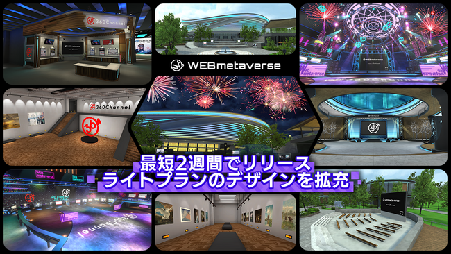 360Channel、最短2週間でリリース可能なWEBmetaverse：ライトプランのデザインを拡充！