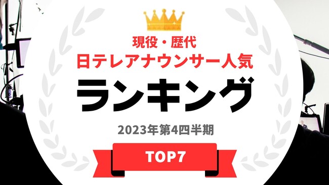 『タレントパワーランキング』が日本テレビのアナウンサーランキングを発表！WEBサイト『タレントパワーランキング』ランキング企画第301弾！！