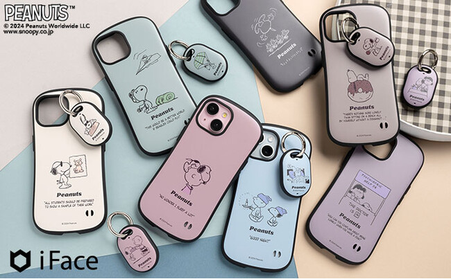 モバイルアクセサリーブランド「iFace（アイフェイス）」　くすみカラーの「PEANUTS」キャラクターデザイン第2弾　スマホケースとAirTagケースから新デザインが登場