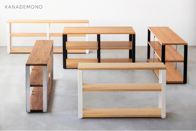 KANADEMONOより、幅・奥行のオーダーシェルフ「THE STORAGE SHELF」が登場。最短5営業日後の発送。住宅やオフィス、店舗など様々な空間で新たな収納の可能性を提案します。