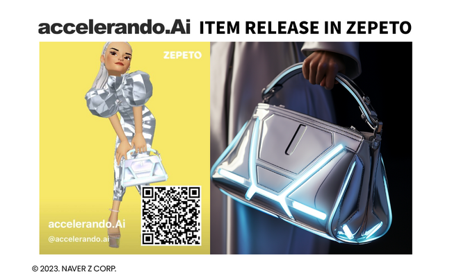 ブランド美学を人とAIのコラボで表現！ファッションブランド「accelerando.Ai」よりZEPETO アバターに向けた新アイテム ドレス＆バッグが販売開始
