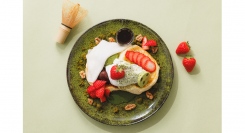 春のマンスリーパンケーキ第一弾！抹茶づくし×あまおう苺の和のパンケーキ『”Matcha-green”』を3/1（金）から販売！