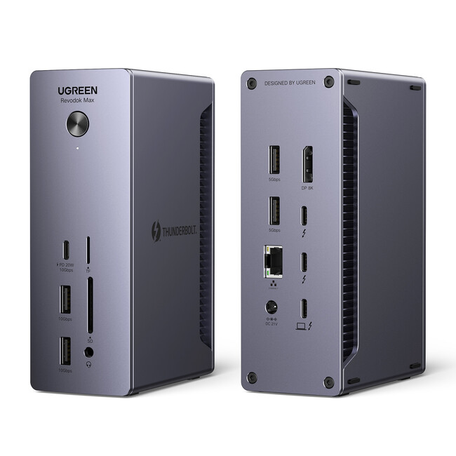 【UGREEN】Thunderbolt 4ポート搭載、8K映像出力に対応した13-in-1ドッキングステーション「Revodok Max 213」発売