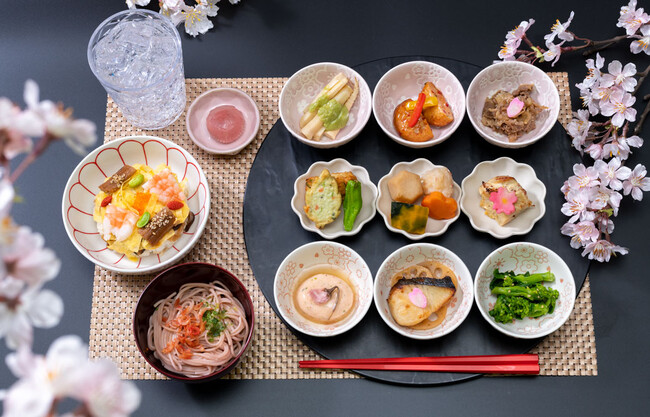 【歓送迎会・入社懇親会に】高級和食の「神田明神下みやび」コラボ、桜満開お花見プランを販売開始。