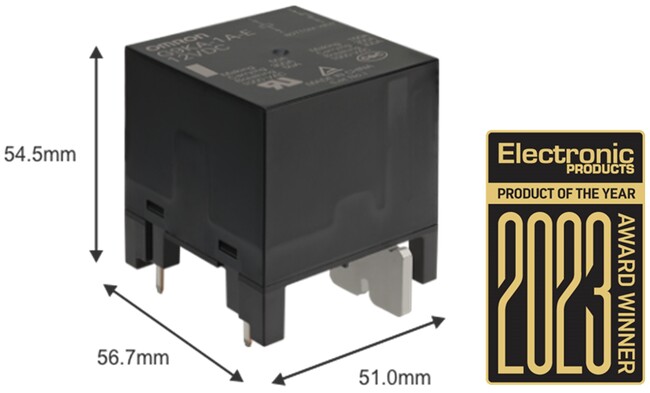 高容量パワーリレー「G9KA-E」 米雑誌「Electronic Products」の「the 2023 Product of the Year Awards」を受賞