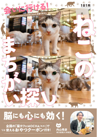 今、脳トレ分野で熱い！“まちがい探し”に新コンセプトが追加されたニュータイプが登場!! 猫カフェで使えるおやつクーポン付き「会いに行ける！ねこのまちがい探し」が3月22日発売！