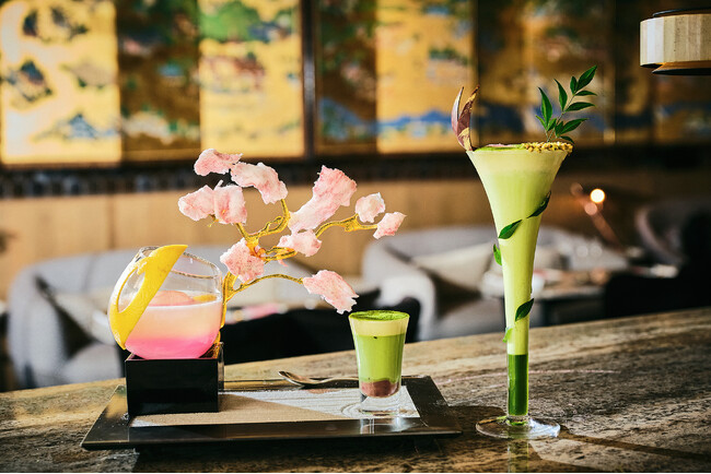 シーズナルカクテル with 桜＆抹茶