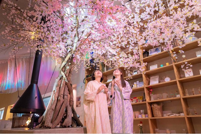 おふろcafe utataneで、花粉症の人も楽しめる室内お花見イベント。サウナも「ペパーミント」「ユーカリ」アロマを使ったすっきり仕様に
