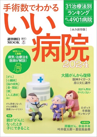 【全国トップ5を速報！】週刊朝日ムック『手術数でわかるいい病院2024』2月26日発売／のべ4901病院の最新の手術数ランキングが明らかに…