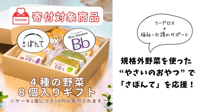 規格外野菜を使った “やさいのおやつ” で「さぽんて」を応援！　～フードロス活動と、福祉や介護が必要な方のサポートへの寄付を、同時に行える寄付プロジェクト～