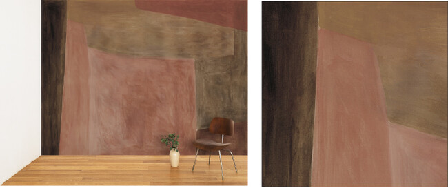 壁紙ブランド「WhO（フー）」、クリエイターが繋ぐデザイン企画よりアーティストによる新柄。移ろいゆく木々、土、花の色彩を抽象的に表現