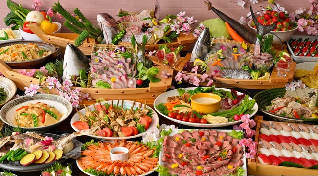 瀬戸内海国立公園90周年、香川と瀬戸内の春の食材を堪能　休暇村讃岐五色台「香川のうまいものビュッフェ～春～」3月1よりスタート　～「桜鯛」「生鰆」「ひまわり牛」春のうまいもの大集合！～