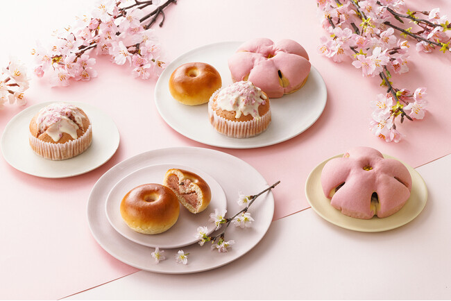 【木村屋總本店】【新発売】パンでお花見気分「酒種 桜づつみ」が登場！桜の形の「桜の花」や、新食感の「焼むしケーキ(桜)」など新商品４種類を直営店にて2024年3月1日から発売