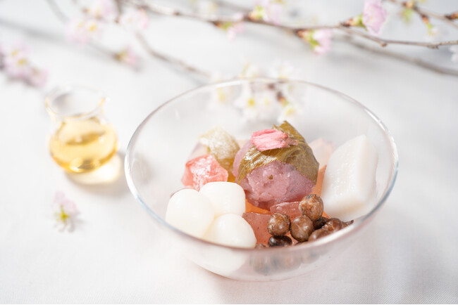 桜づくし！桜寒天・桜餡・もちもち白玉が入った「桜白玉あんみつ」を3月5日から船橋屋全店舗で販売開始