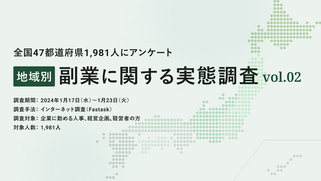 副業マッチングサービス『lotsful』、 地域別の副業実態調査を全国1,981人に実施