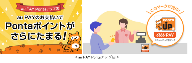 au PAYでPontaポイントがいつでも1%から1.5%もらえる「au PAY Pontaアップ店」開始