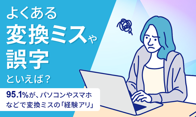 【よくある変換ミスや誤字といえば？】95.1％が、パソコンやスマホなどで変換ミスの「経験アリ」