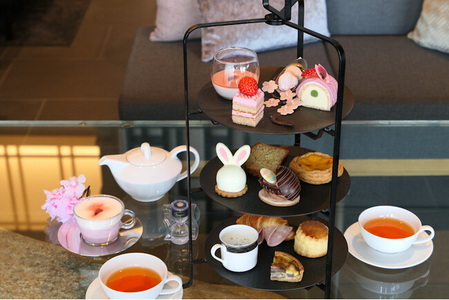 【熱海パールスターホテル】春よ来い！桜とイースターのアフタヌーンティーと桜のロールケーキ