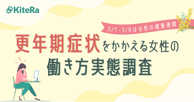 【更年期症状を抱える女性の働き方実態調査】約6割が勤務先に症状があること伝えず、約4割が働きづらさ感じ、退職検討約2割。約2割は勤務中に無意識にきつい言い方や高圧的な態度をとってしまった経験あり