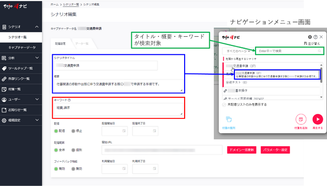 シナリオ機能の強化と外部リンク機能を実装した「Dojoナビ(TM)」新バージョンVer.6.2リリースのお知らせ