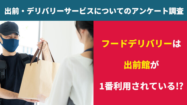 【969人に調査】フードデリバリーは出前館が一番利用されている！？～出前・デリバリーサービスについてのアンケート～