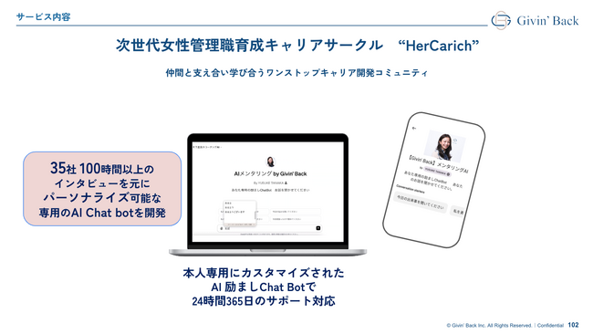 Givin' Backが次世代の女性管理職育成のオンラインサークル「HerCarich」の協業パートナー先を募集いたします。
