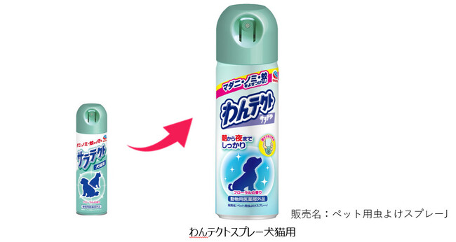 わんわんをしっかりプロテクト！ペット用虫よけスプレー『サラテクト犬猫用』が　　『わんテクトスプレー　犬猫用』へリニューアル！