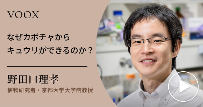 農業の技術革新！京都大学大学院教授・野田口理孝さん『なぜカボチャからキュウリができるのか？』音声教養メディアVOOXにて、配信開始！