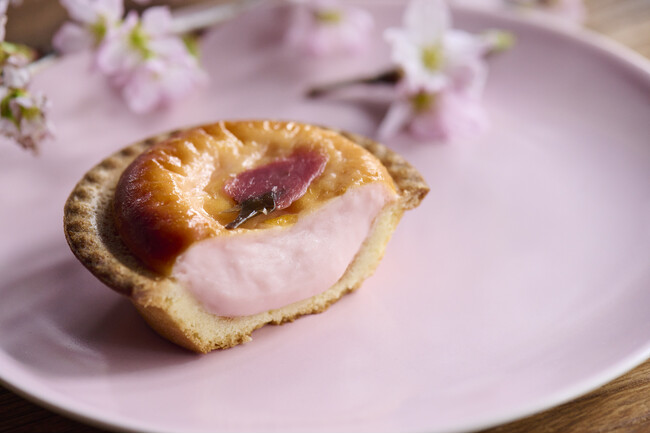 焼きたてチーズタルト専門店「BAKE CHEESE TART」から、お花見にピッタリの春の新商品が登場！ピンク色の可愛らしい桜花を添えた「焼きたてチーズタルト さくら」！