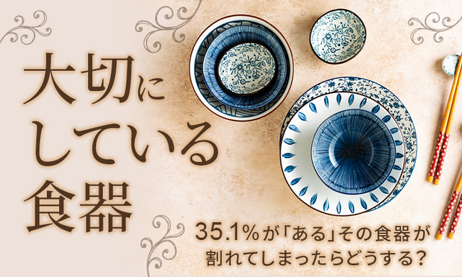 【大切にしている食器】35.1%が「ある」その食器が割れてしまったらどうする?