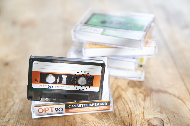 ラジカセいらずのカセットテープ型Bluetoothスピーカー「OPT90 カセットスピーカー」の販売を開始！