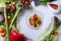 丸ビル最上36階 フレンチグリル&バー「ブリーズ・オブ・トウキョウ」動物性食品不使用で春の旬を味わう「ヴィーガンコース」
