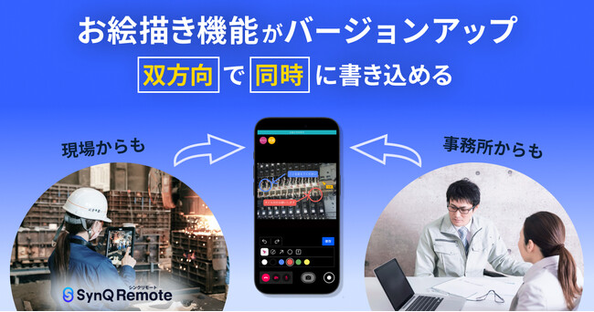 革新的な「お絵描き機能」で建設・製造現場のコミュニケーションを変革「SynQ Remote」が新バージョンをリリース